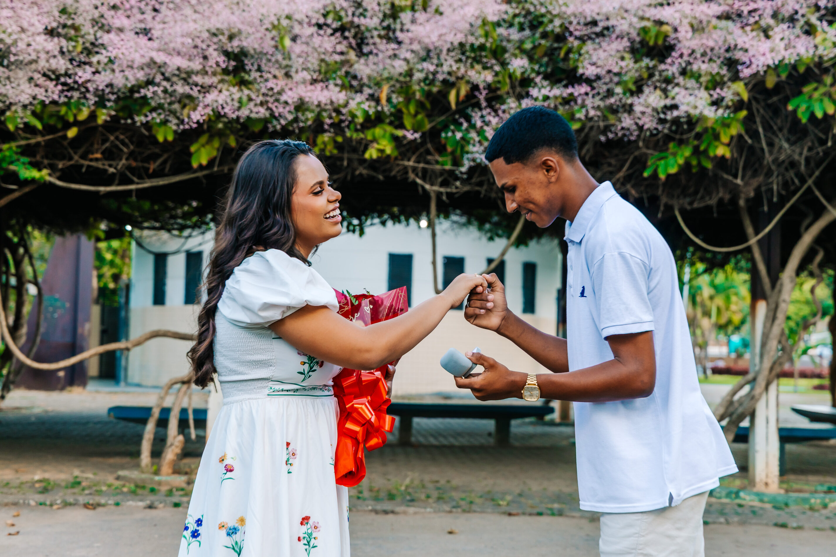 Guilherme e Thayná - Pedido de noivado em Ipatinga  parque ipanema inspiracao de fotos no parque noivos casal por do sol ensaio namoro